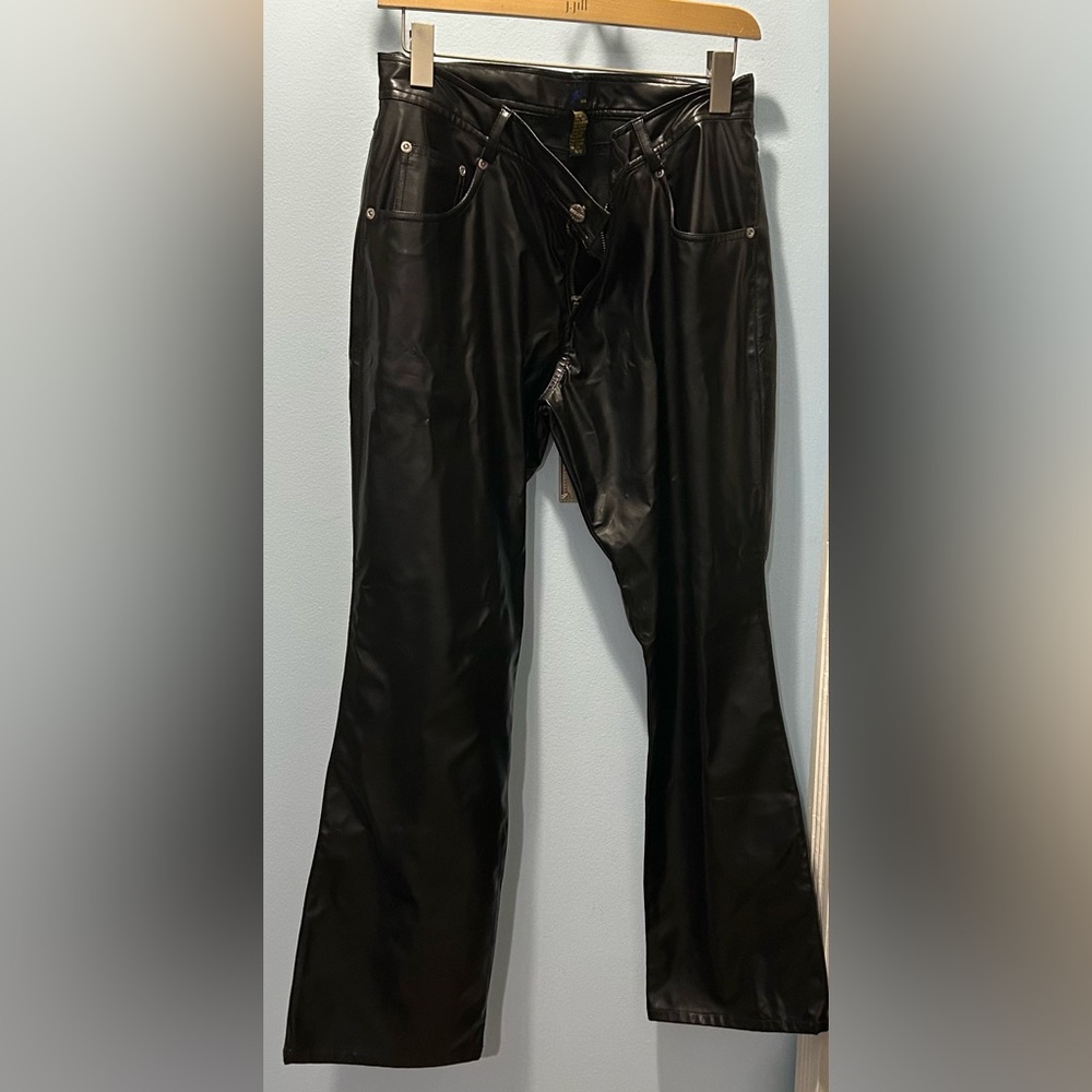 Jou Jou Skins vintage faux leather there boot cut pants. Size 11/12.